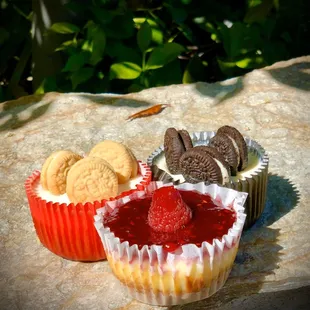 Golden Oreo, Oreo, and Raspberry mini&apos;s.