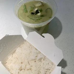 Green curry with tofu