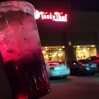 Raspberry Dragon Fruit Soda