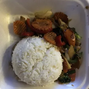 Mixed vegetables with rice
