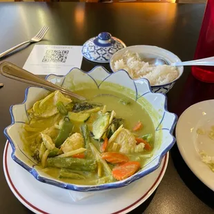 Green curry with chicken