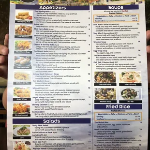 a hand holding a menu