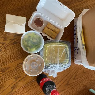 a variety of food items