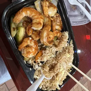 Shrimp hibachi.