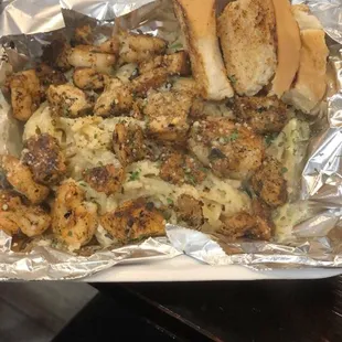 Chicken and shrimp pasta