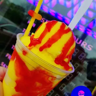 Pineapple and Chamoy Italian Ice