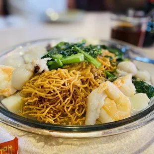 45. Seafood with Pan Fried Noodle  Or as I like to call it... &quot;Birds Nest&quot;