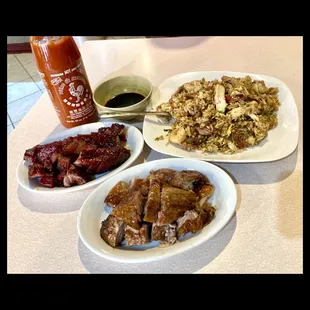 Char Siu, House Fried Rice, Roasted Duck