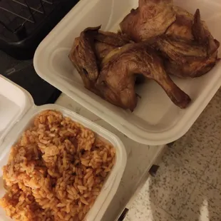 I was suppose to be half chicken with rice and 1/4 chicken with rice but I got half chicken no rice and 1/4 chicken with rice.