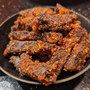 a close up of a plate of food