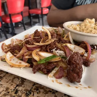 Mongolian Beef with Fried Rice