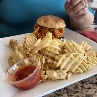 Hamburger with Fries