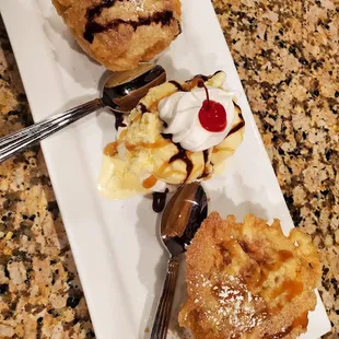 three desserts