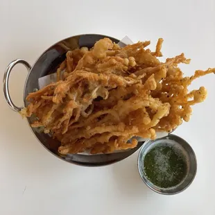 Fried Enoki Mushrooms