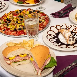 a variety of food items