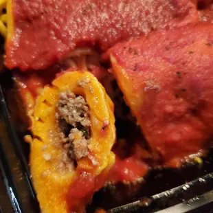 Very thick hard nasty ravioli