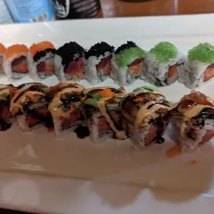Caviar and tuna rolls