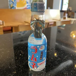 a bottle of ramen