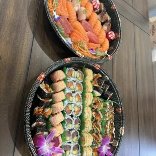 sashimi, sushi and sashimi, sushi, food