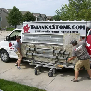 Being careful with the new top.