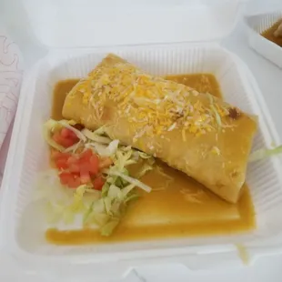 Smothered breakfast burrito