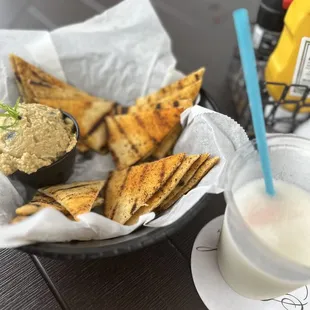 Hummus &amp; Virgin Pina Colada