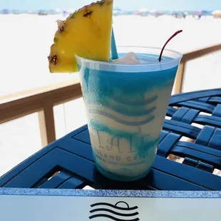 Blue Pearl Frozen Cocktail, Tates Island Grill, SandPearl Beach Resort, Clearwater Beach