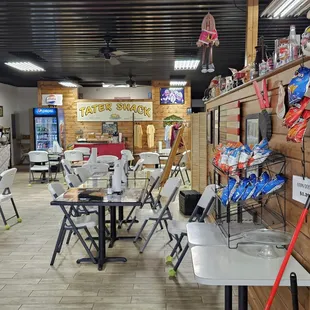 tables and chairs in a store