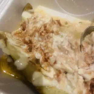 Suppose to be a #16 Santa Fe Tater with chicken...instead of chicken, it&apos;s a mushy mess!!