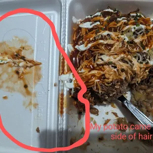 Potato with a side of hair.