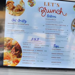 Brunch menu