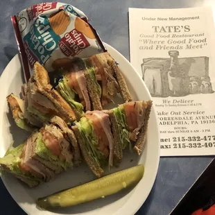 Turkey club on wheat toast