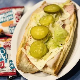 Turkey and cheese hoagie