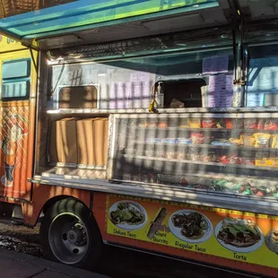The food truck, ordering window.
