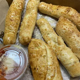a box of breadsticks