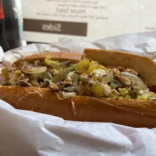 Chicken Philly with everything