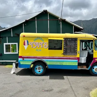 a colorful ice cream truck