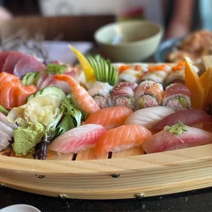 a variety of sushi