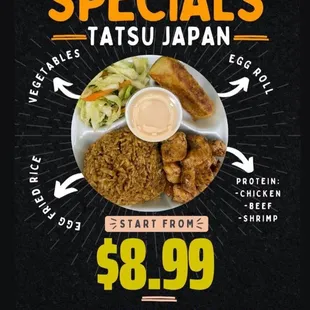 Lunch specials from 11a-3p