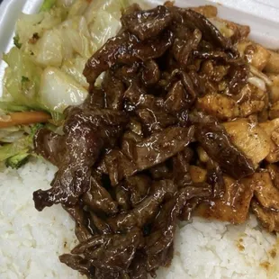 Hibachi Beef-Chicken Combo Plate