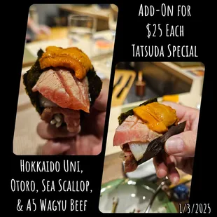 We ended up getting this delicious add-on. I could not eat it in one bite - I had to eat it in two bites! I would order it again!!