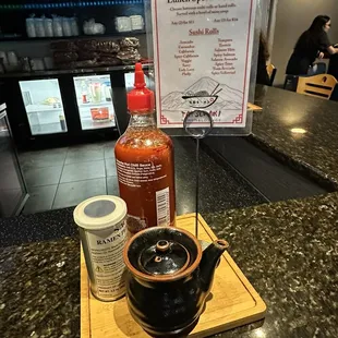 sushi and sashimi, drink