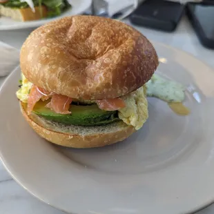 Salmon and Egg Sandwich