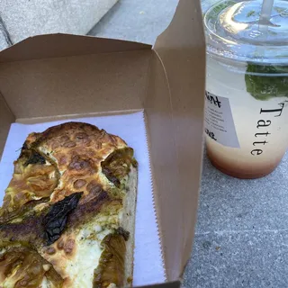 Tomato & Mozzarella Flatbread Slice