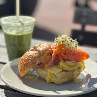 Smoked Salmon, Avocado &amp; Egg Sandwich