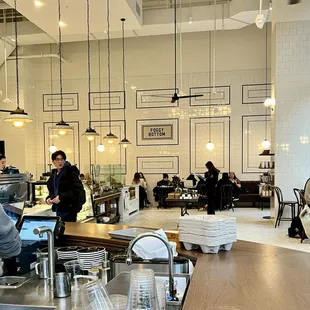 the interior of the restaurant