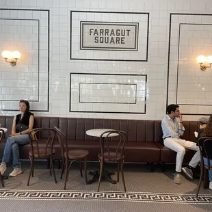 people sitting at tables