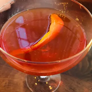 a drink in a coupe glass