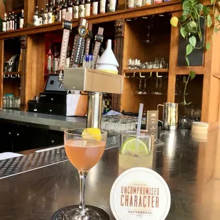 a cocktail on the bar