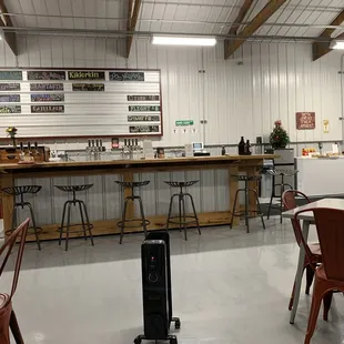 the interior of a cidery